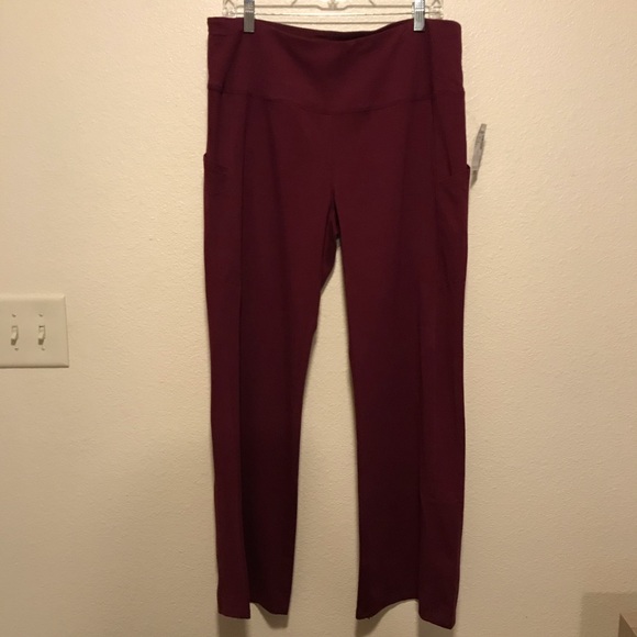 maroon plus size leggings
